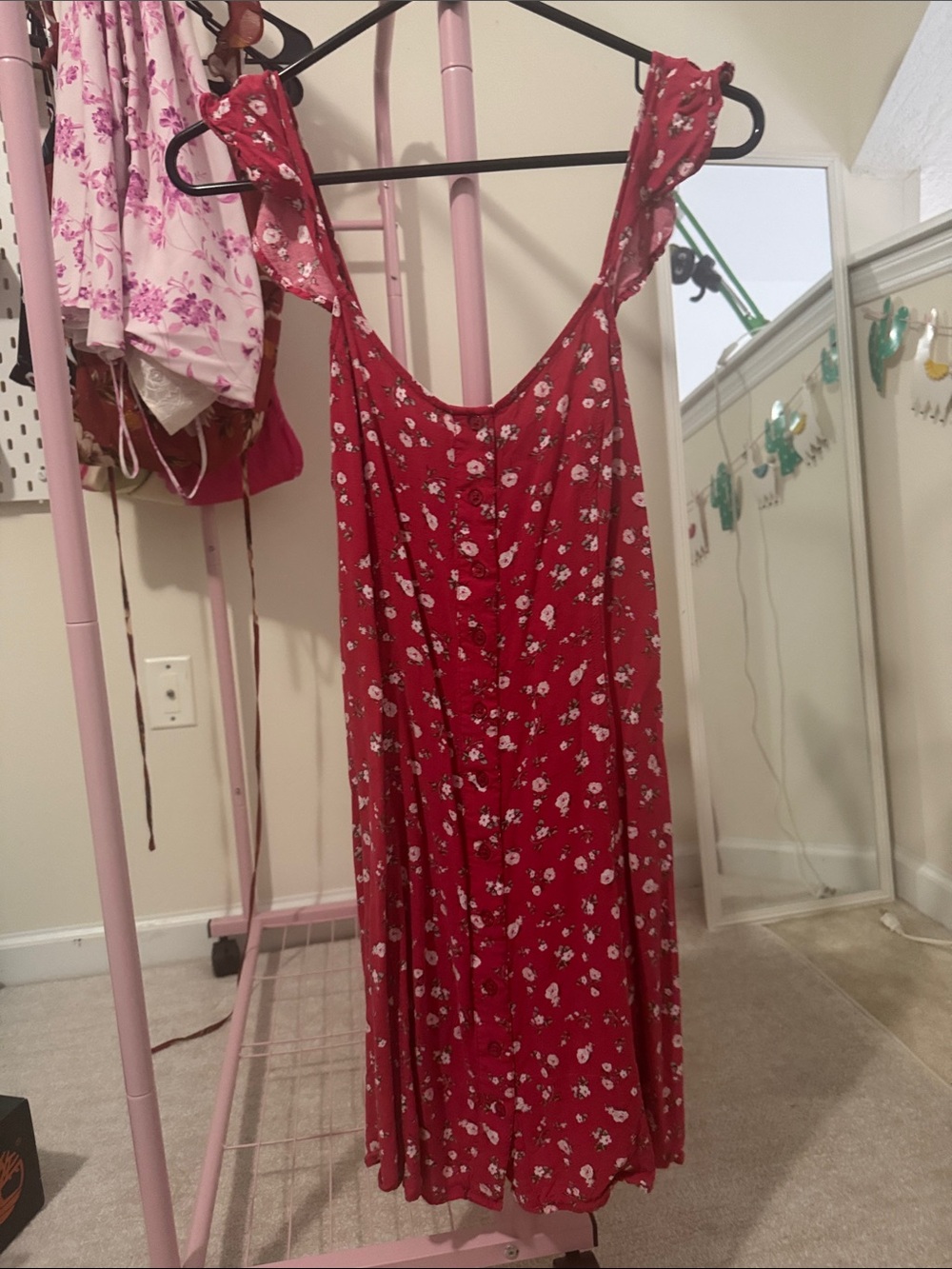 Mossimo Supply Co. Red Floral Sundress